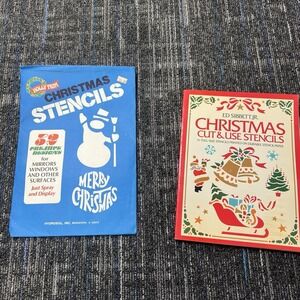 Vintage Old Fashioned CHRISTMAS Cut & Use Stencils Book New Old Stock Holly Trim